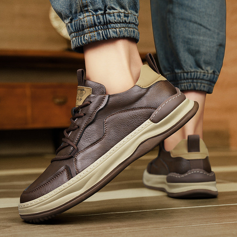 Herr Sneakers Med Dämpad Innersula Vadderad Krage Och Gummisula