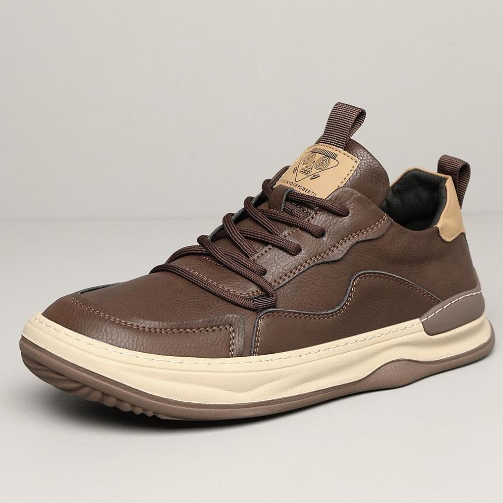 Herr Sneakers Med Dämpad Innersula Vadderad Krage Och Gummisula