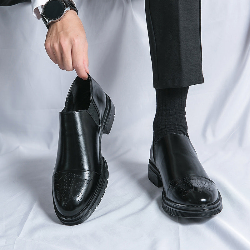 Herr Slip-On Skor Med Elastiska Sidor Och Dämpad Innersula