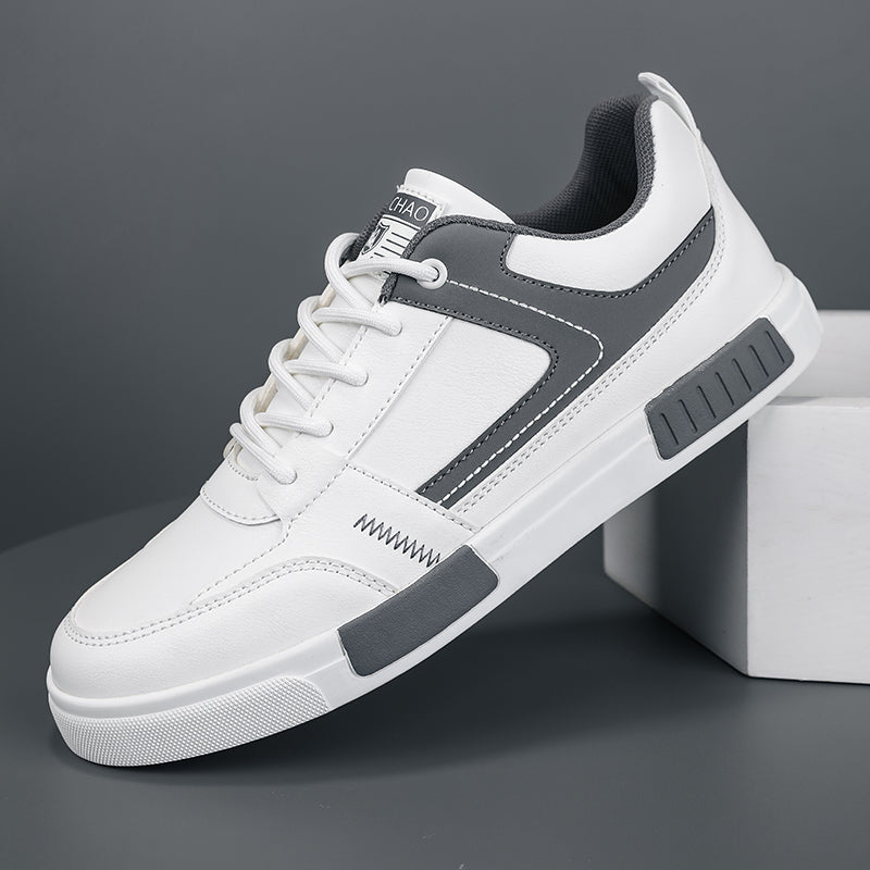Herrsneakers Med Tvåfärgade Paneler Och Upphöjd Sula