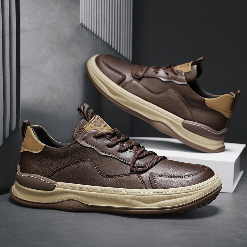 Herr Sneakers Med Dämpad Innersula Vadderad Krage Och Gummisula