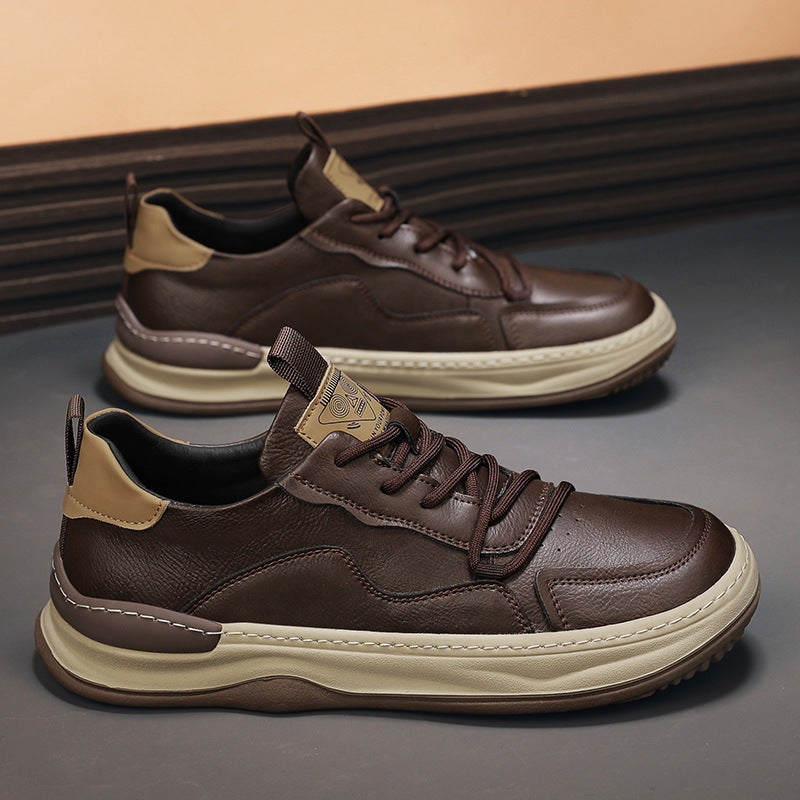 Herr Sneakers Med Dämpad Innersula Vadderad Krage Och Gummisula