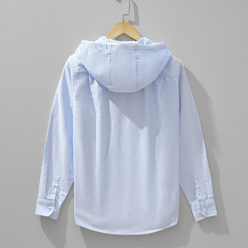 Herr Lätt Hoodie med Avslappnad Passform och Texturerad Yta
