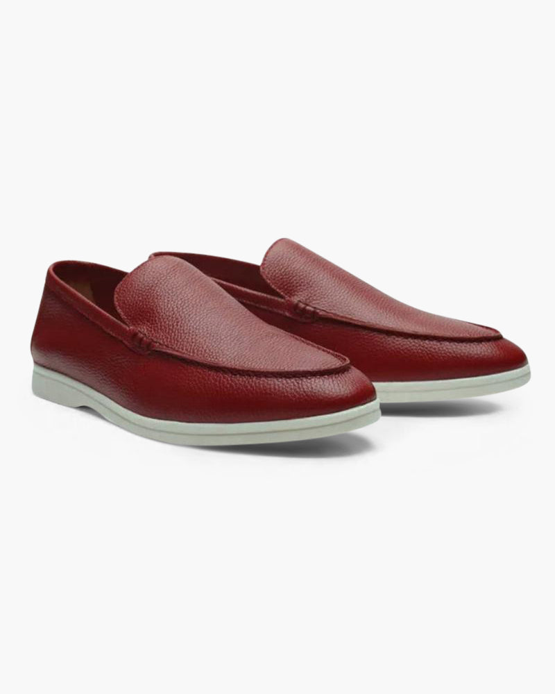 Herrslip-On Loafers Med Sydd Ovandel