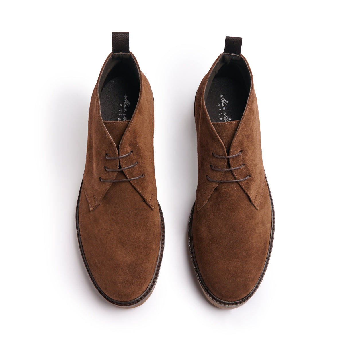 Herrankelboots med Mockafinish och halkfri Gummisula