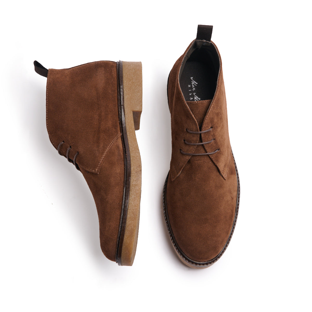 Herrankelboots med Mockafinish och halkfri Gummisula