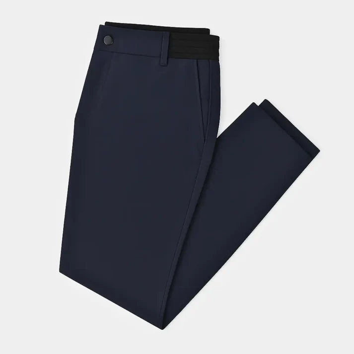 Herr Stretchbyxor Med Elastisk Midja och Slim Modern Passform