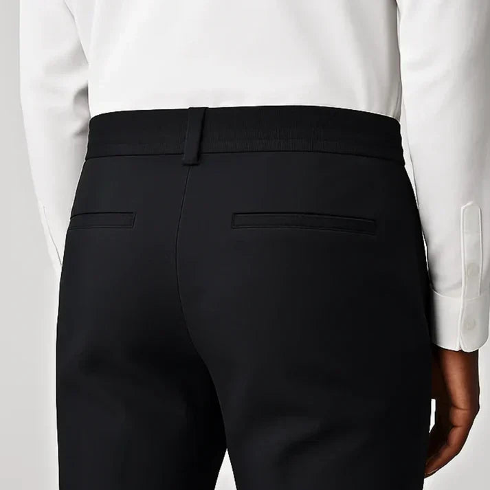 Herr Stretchbyxor Med Elastisk Midja och Slim Modern Passform