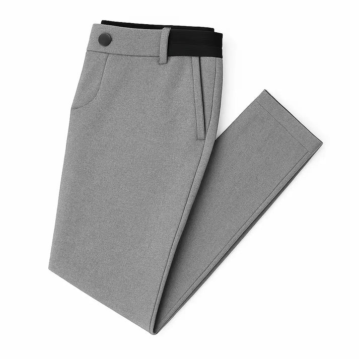 Herr Stretchbyxor Med Elastisk Midja och Slim Modern Passform