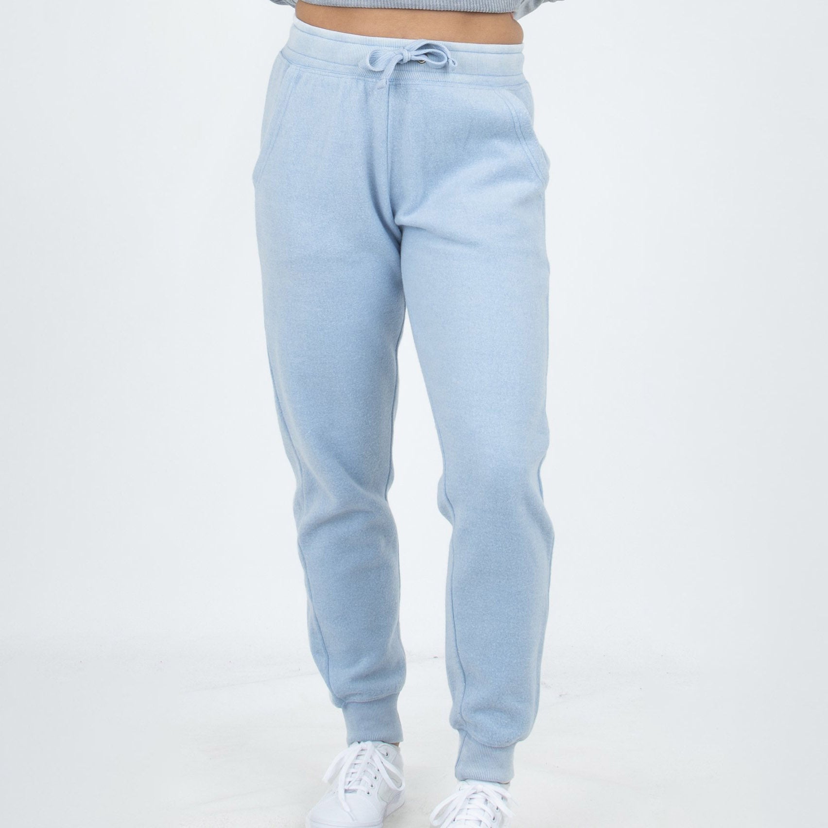 Kvinnors Joggingbyxa med Elastisk Midja och Ribbad Mudd