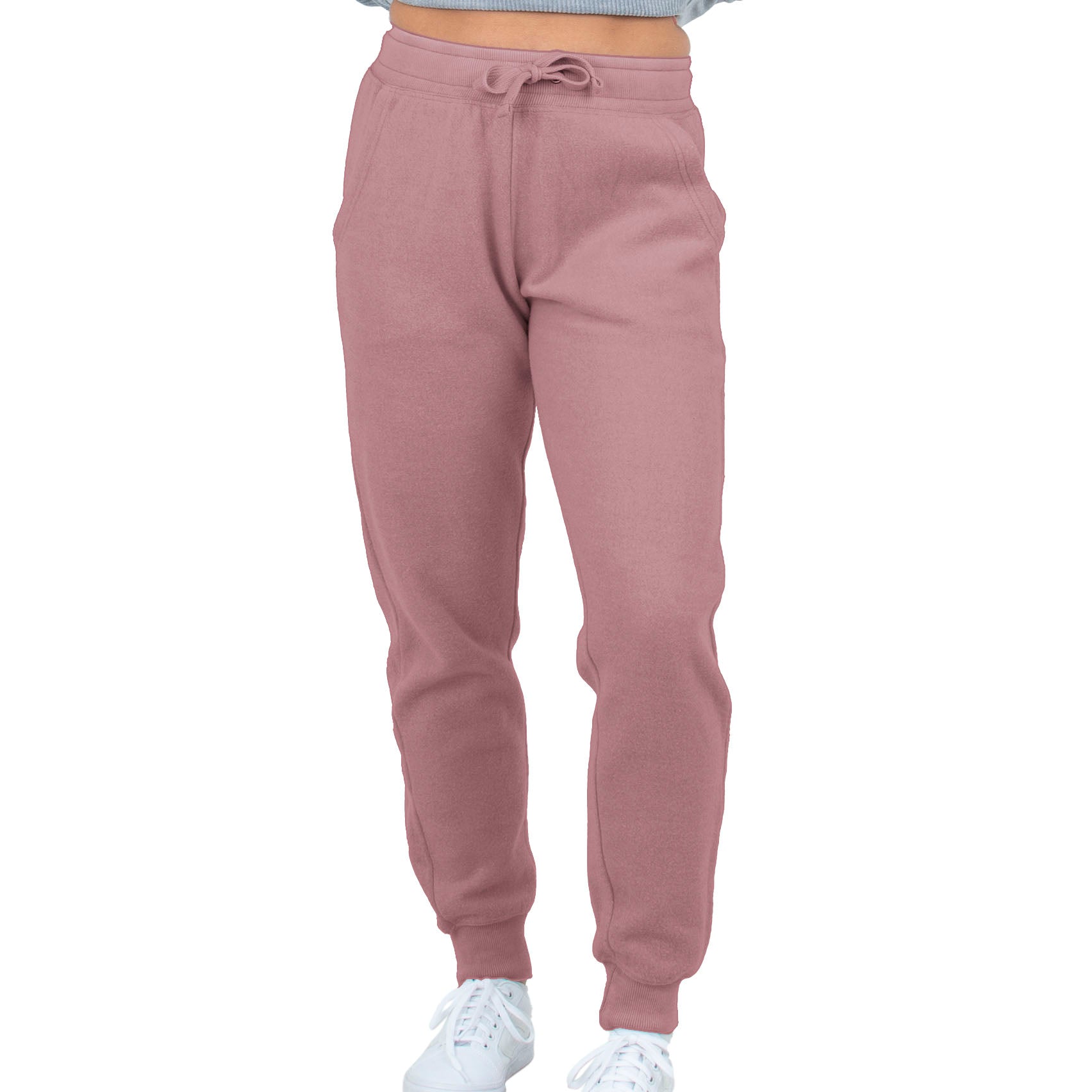 Kvinnors Joggingbyxa med Elastisk Midja och Ribbad Mudd