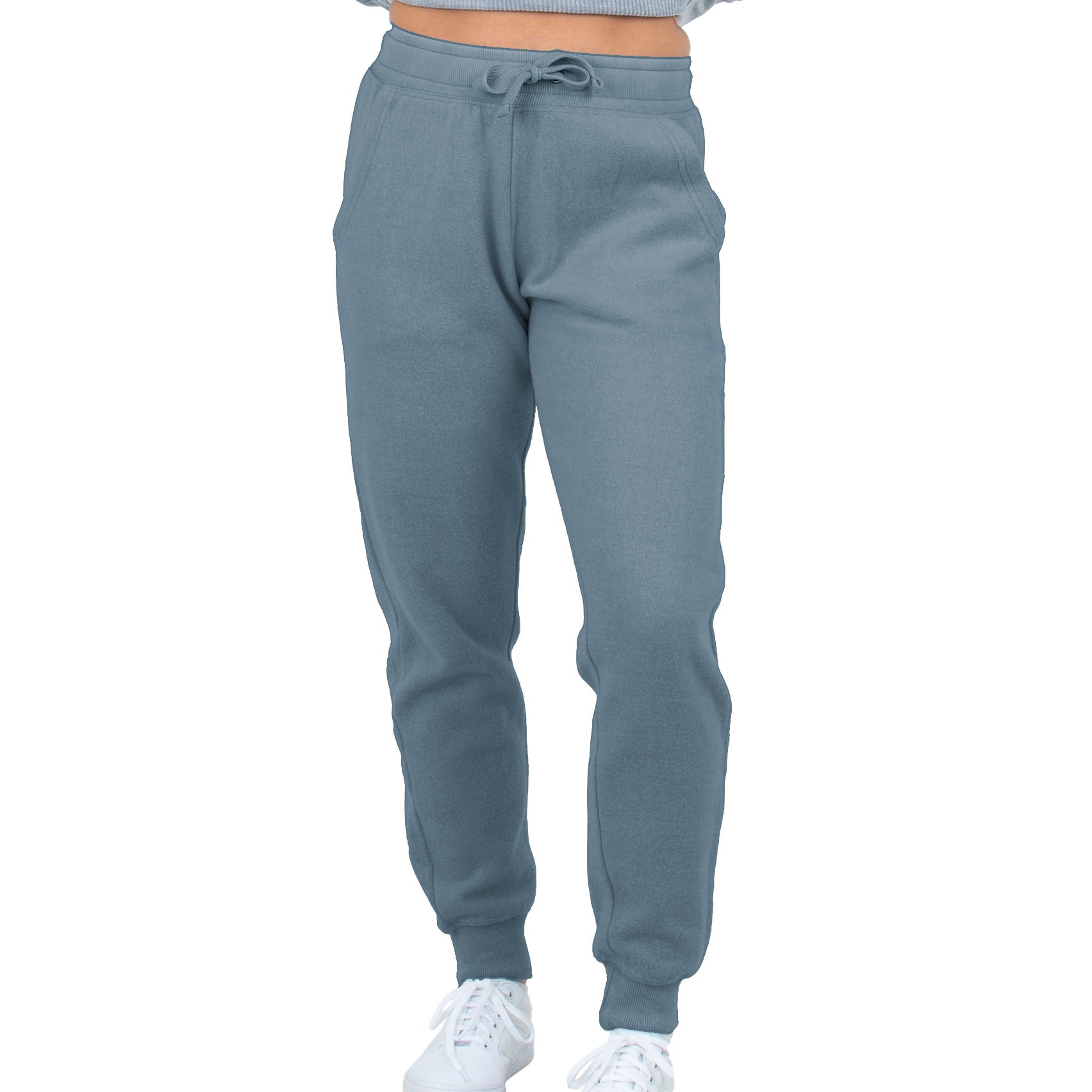 Kvinnors Joggingbyxa med Elastisk Midja och Ribbad Mudd