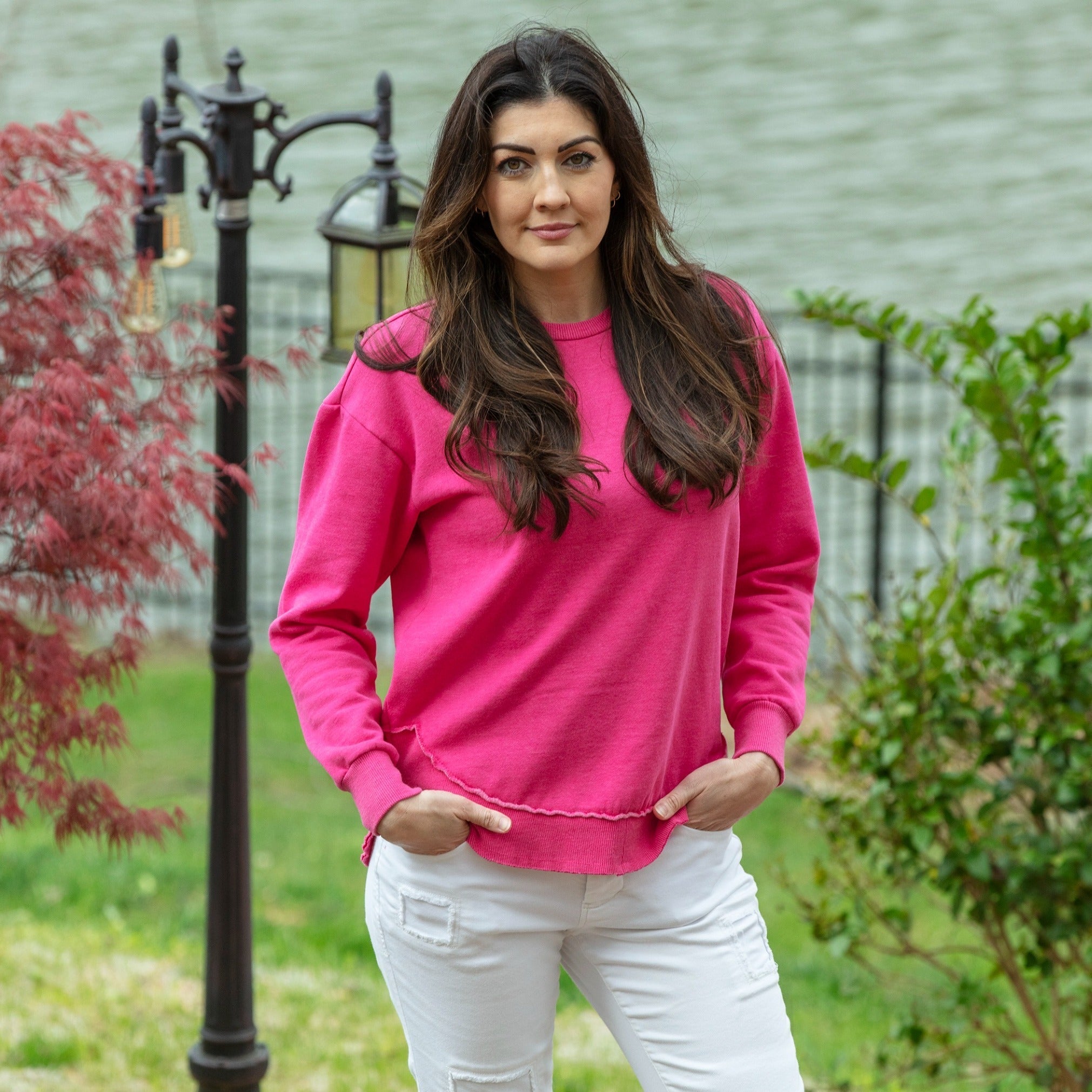 Kvinnor Poncho Fleece Med High-Low Kant Och Melange-Design