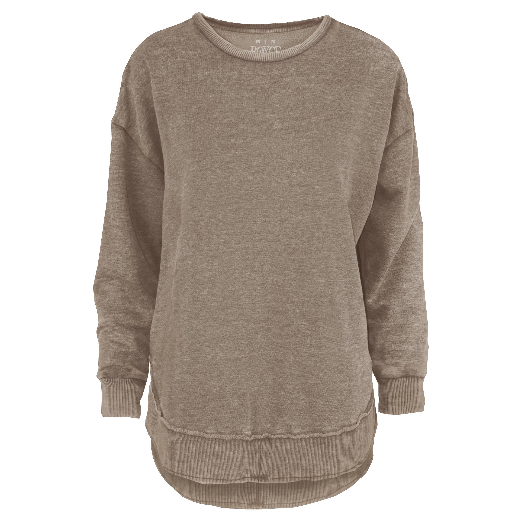 Kvinnor Poncho Fleece Med High-Low Kant Och Melange-Design