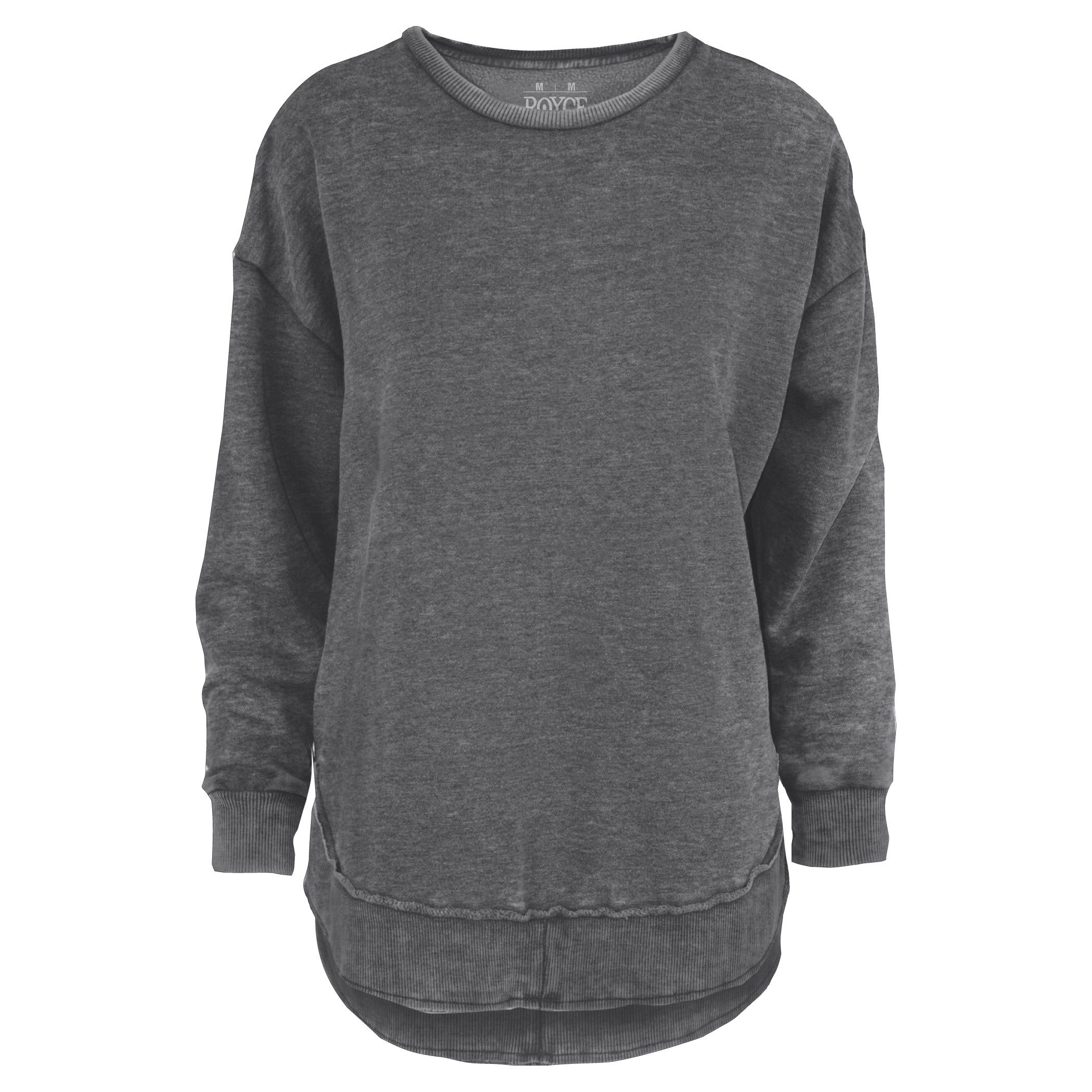 Kvinnor Poncho Fleece Med High-Low Kant Och Melange-Design