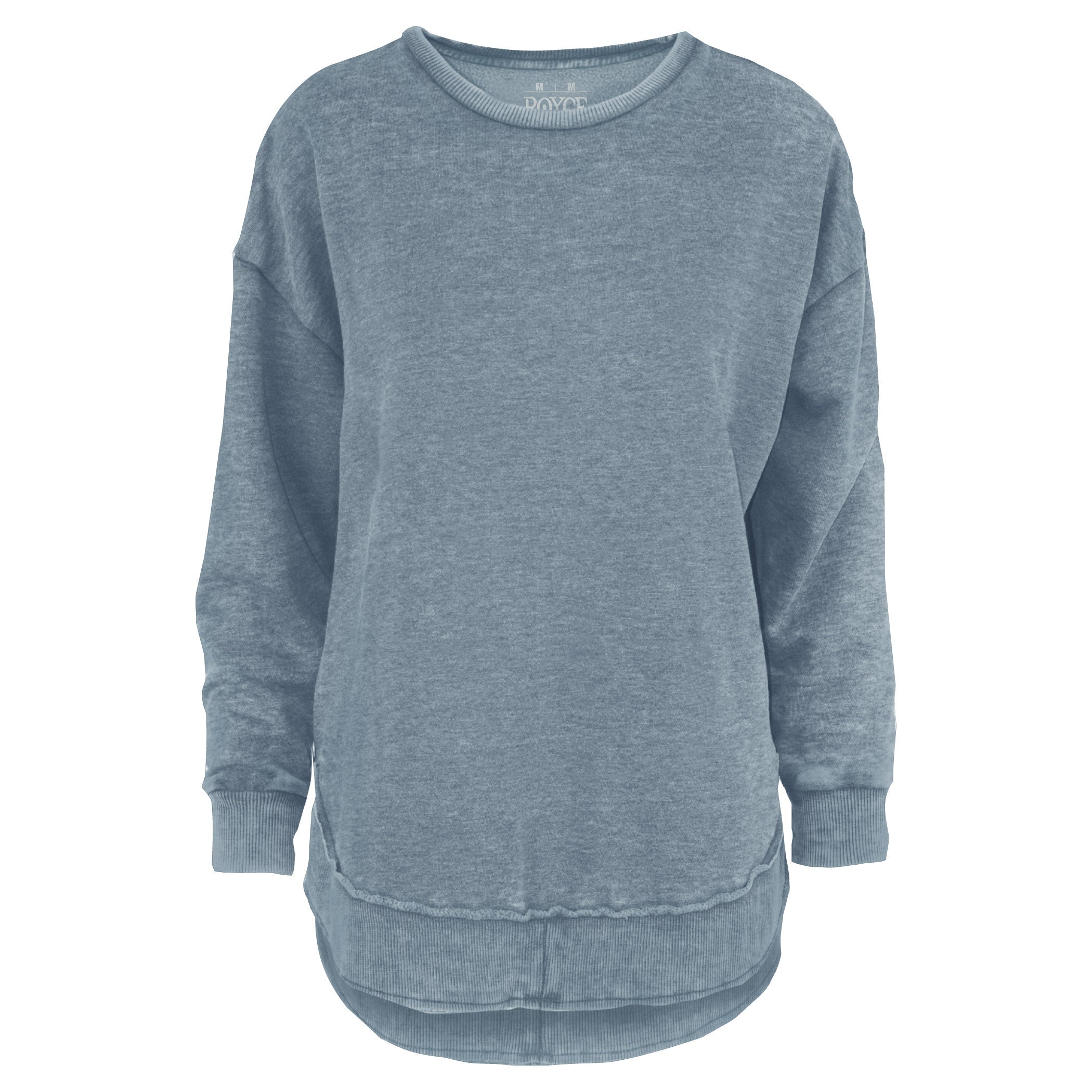 Kvinnor Poncho Fleece Med High-Low Kant Och Melange-Design