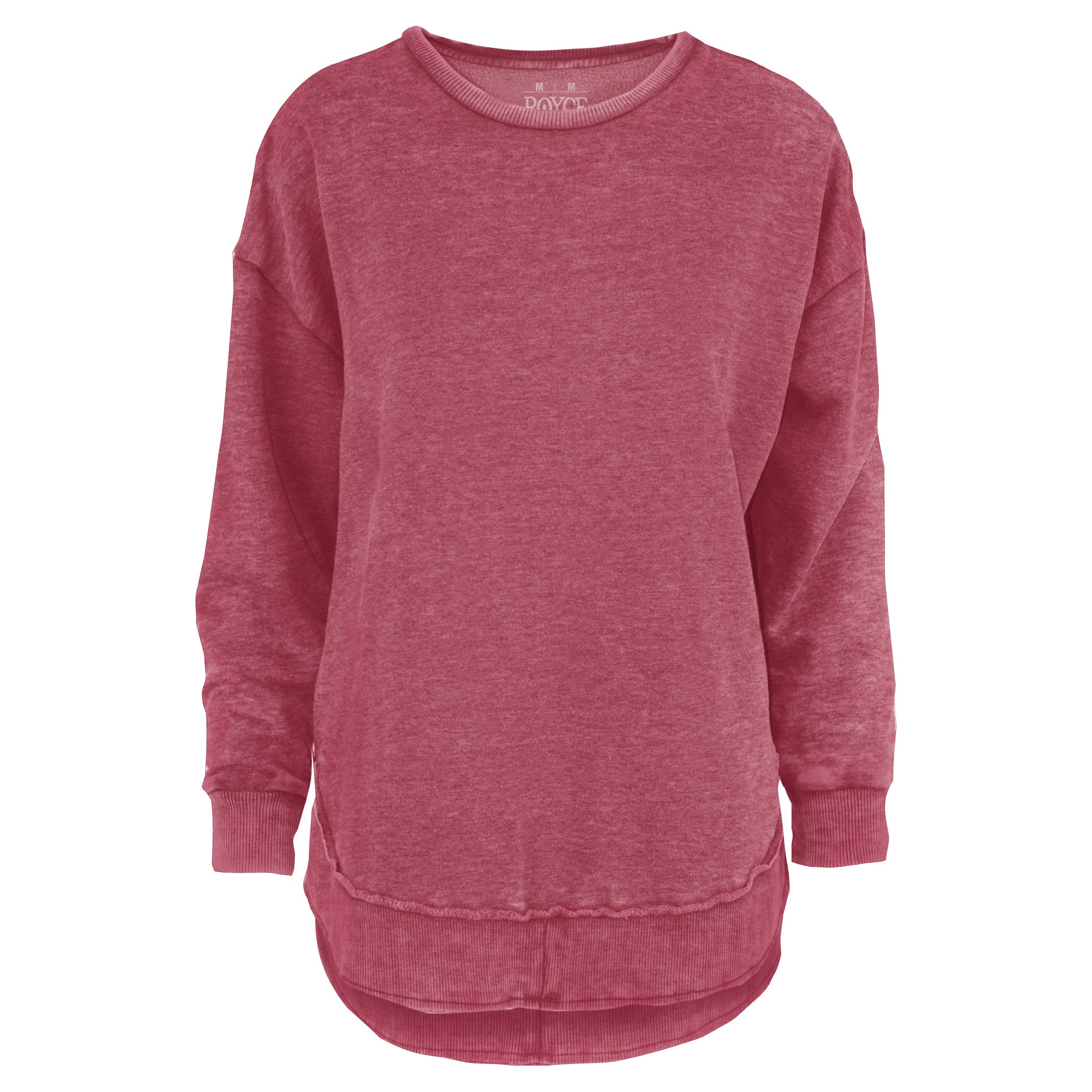 Kvinnor Poncho Fleece Med High-Low Kant Och Melange-Design