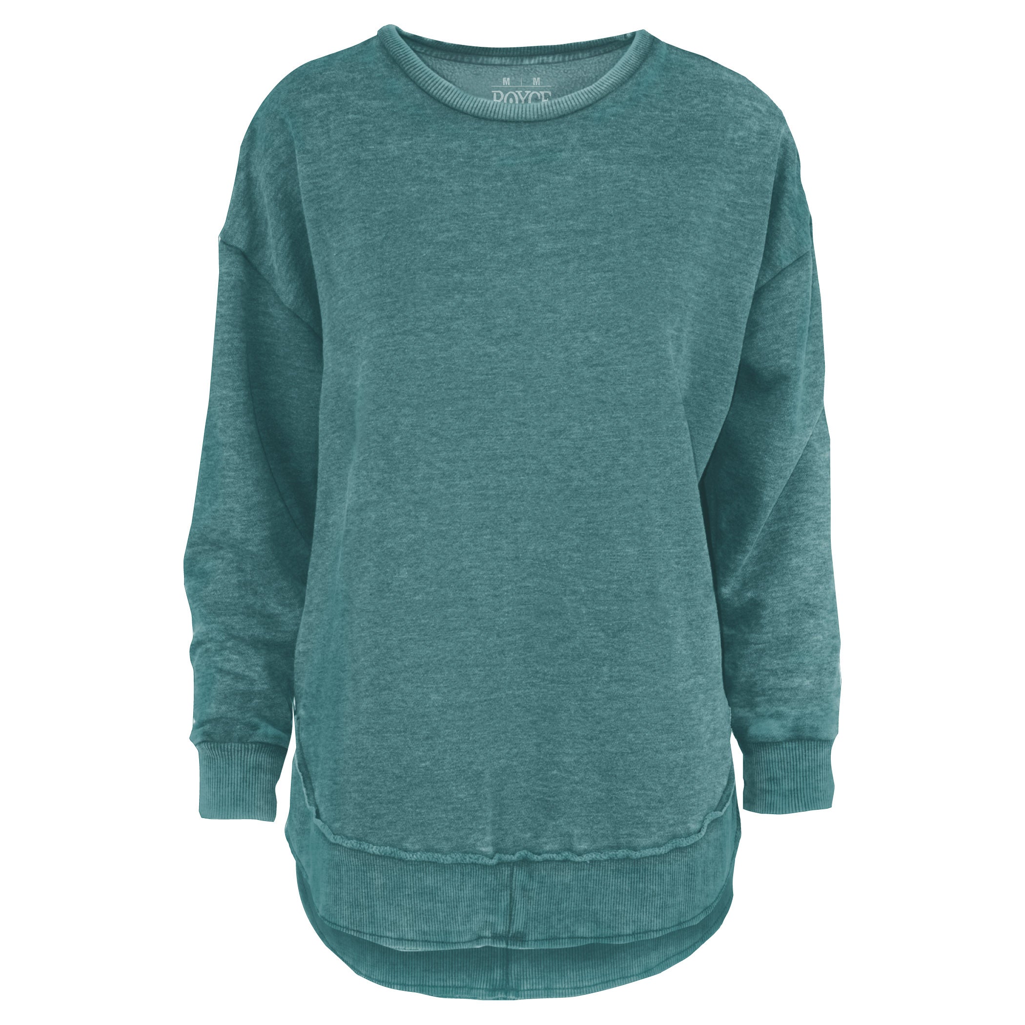 Kvinnor Poncho Fleece Med High-Low Kant Och Melange-Design