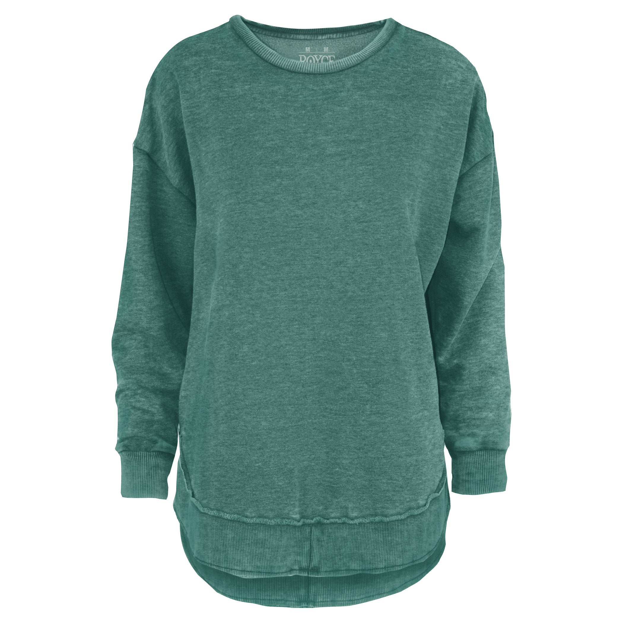 Kvinnor Poncho Fleece Med High-Low Kant Och Melange-Design