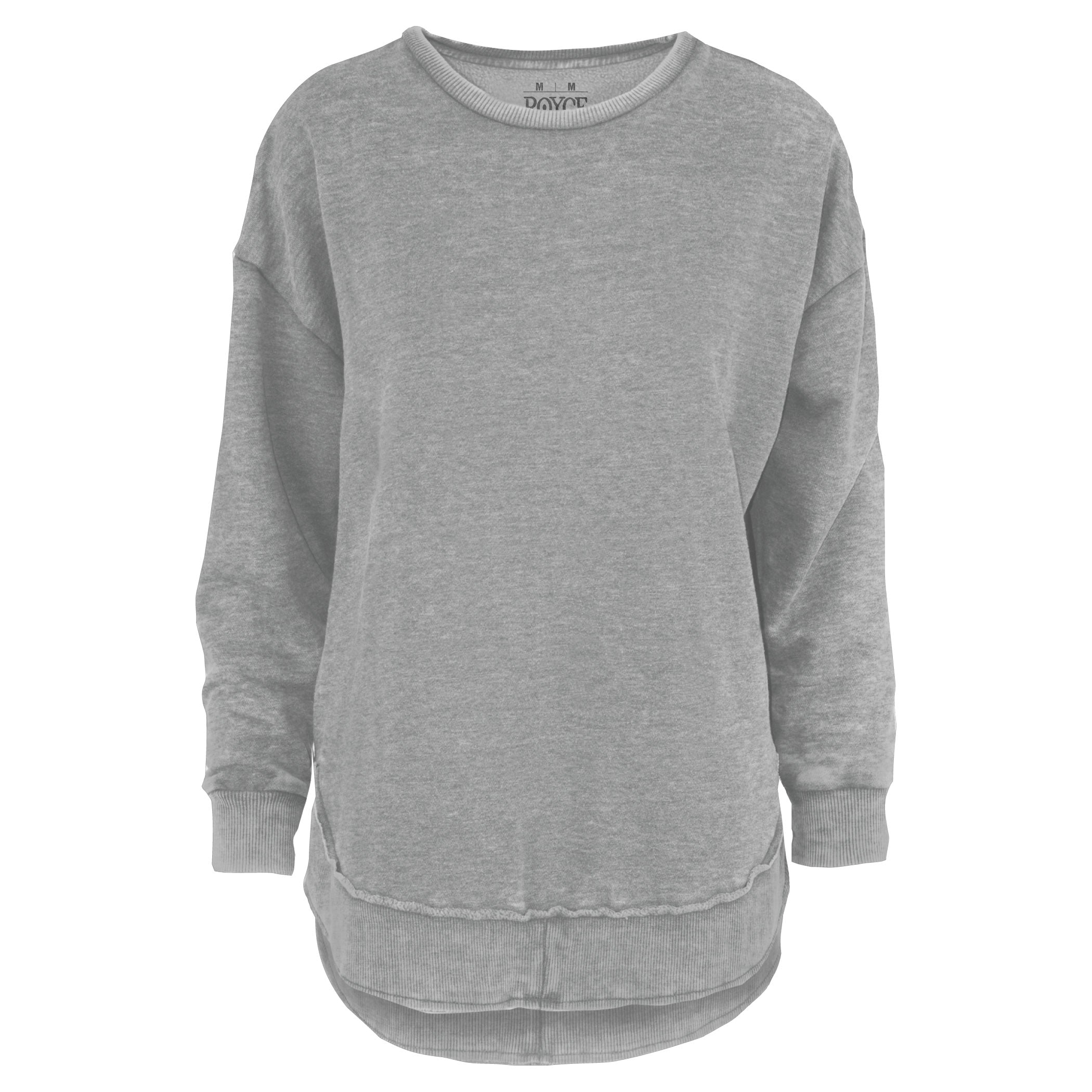 Kvinnor Poncho Fleece Med High-Low Kant Och Melange-Design