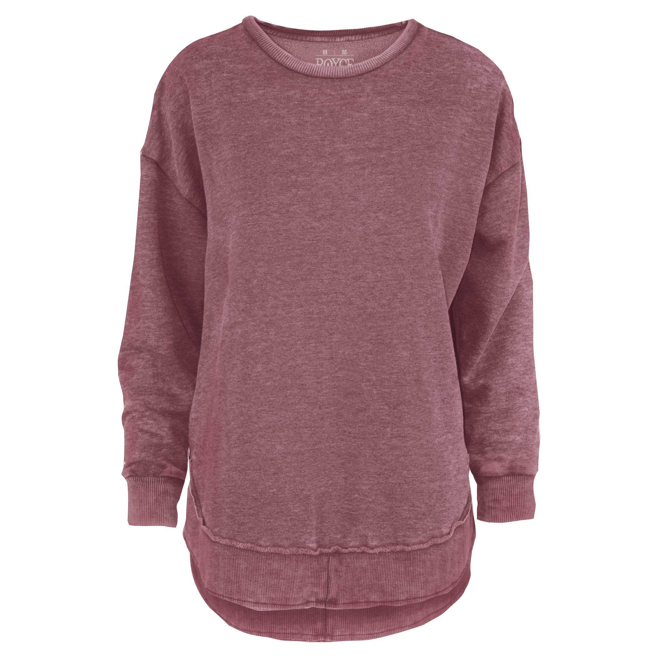Kvinnor Poncho Fleece Med High-Low Kant Och Melange-Design