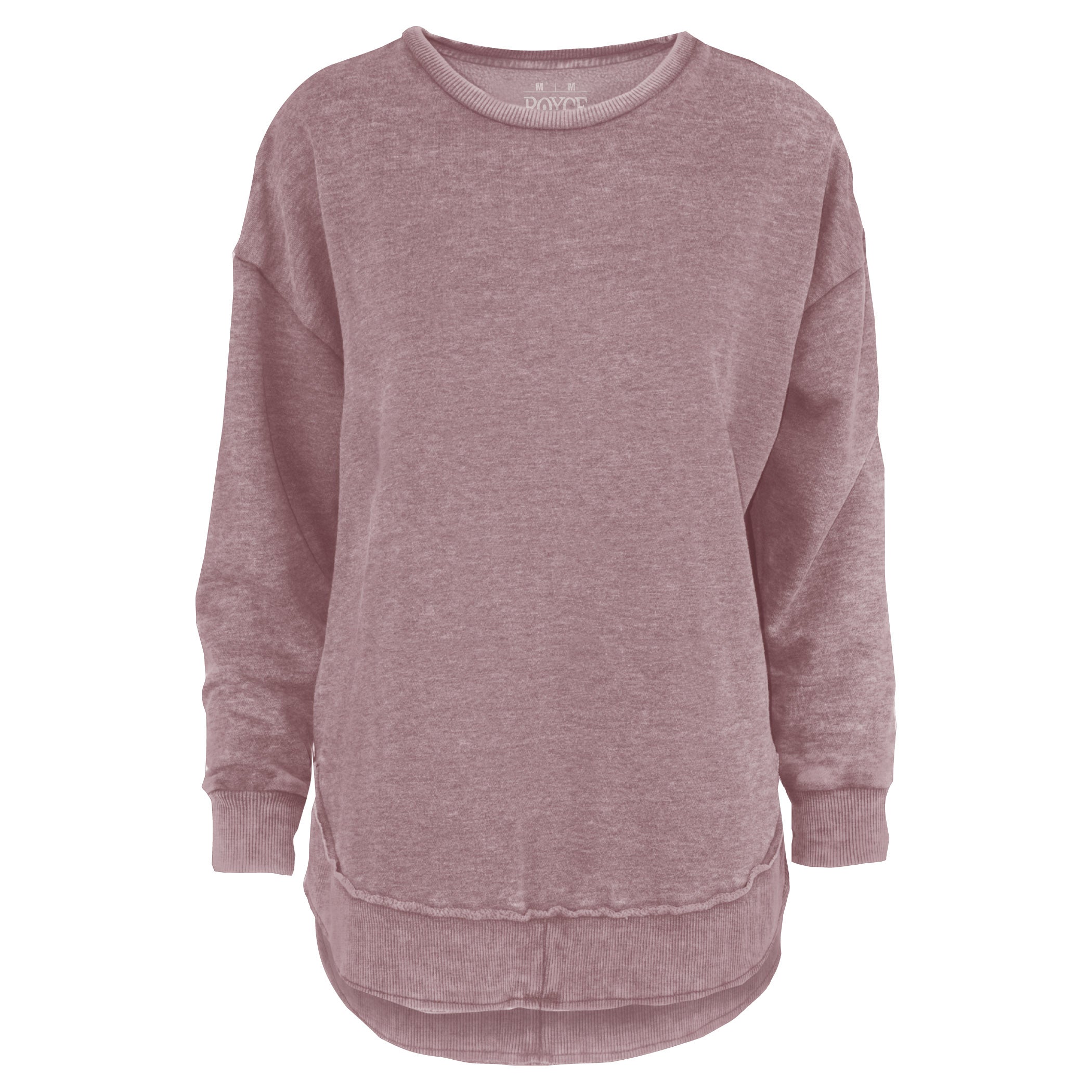 Kvinnor Poncho Fleece Med High-Low Kant Och Melange-Design