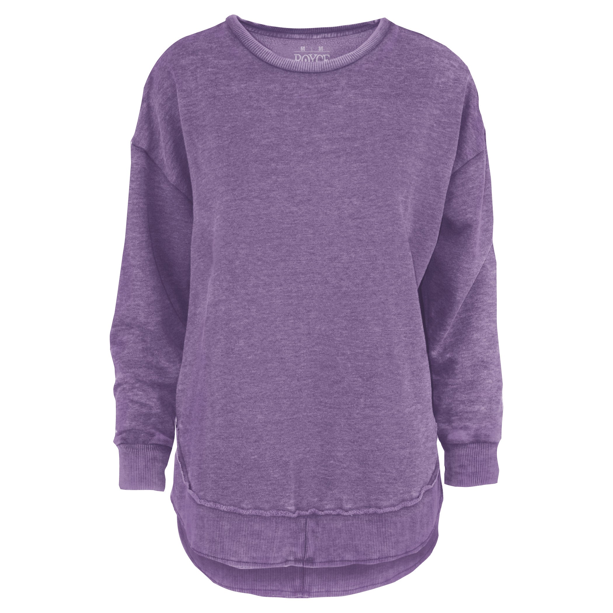 Kvinnor Poncho Fleece Med High-Low Kant Och Melange-Design