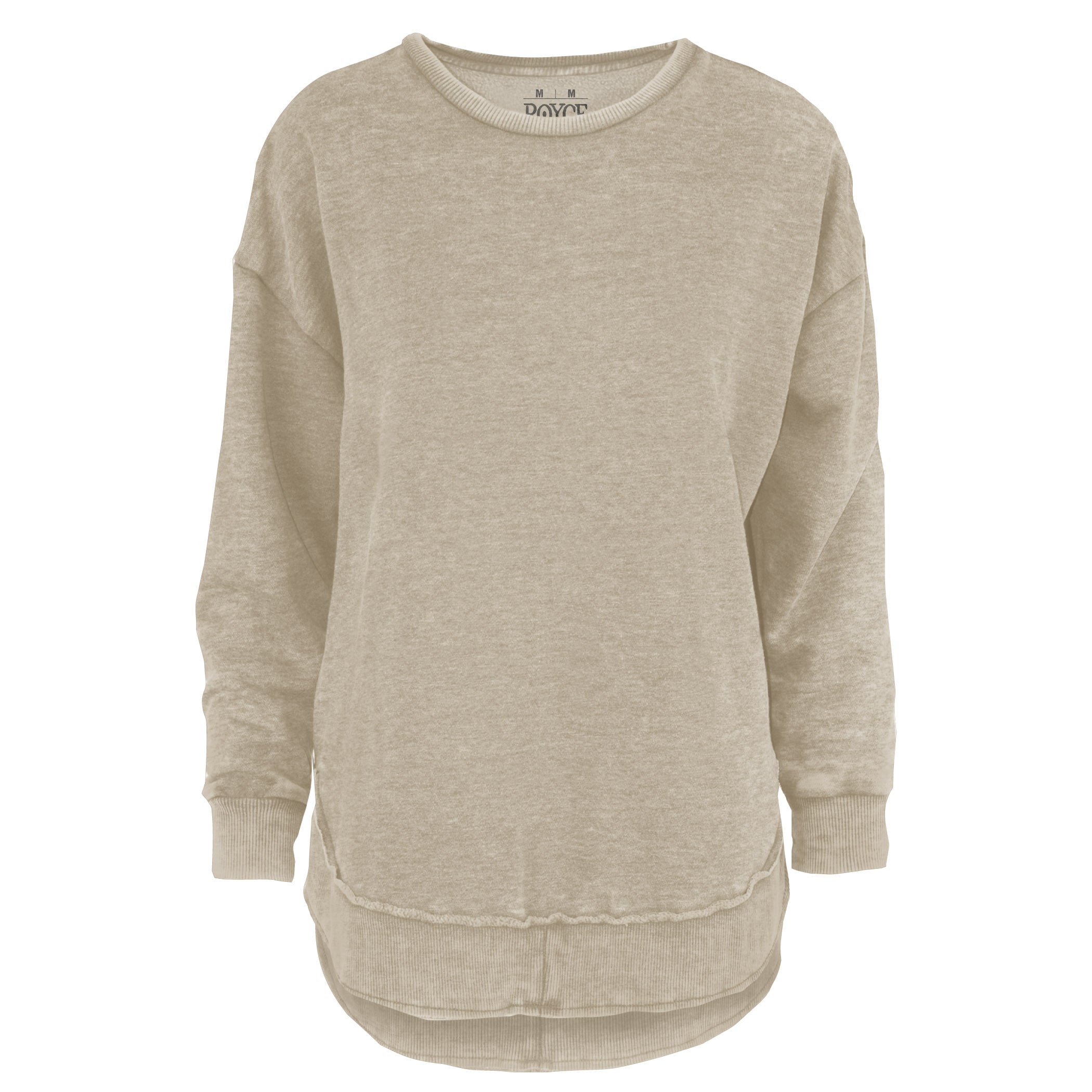 Kvinnor Poncho Fleece Med High-Low Kant Och Melange-Design