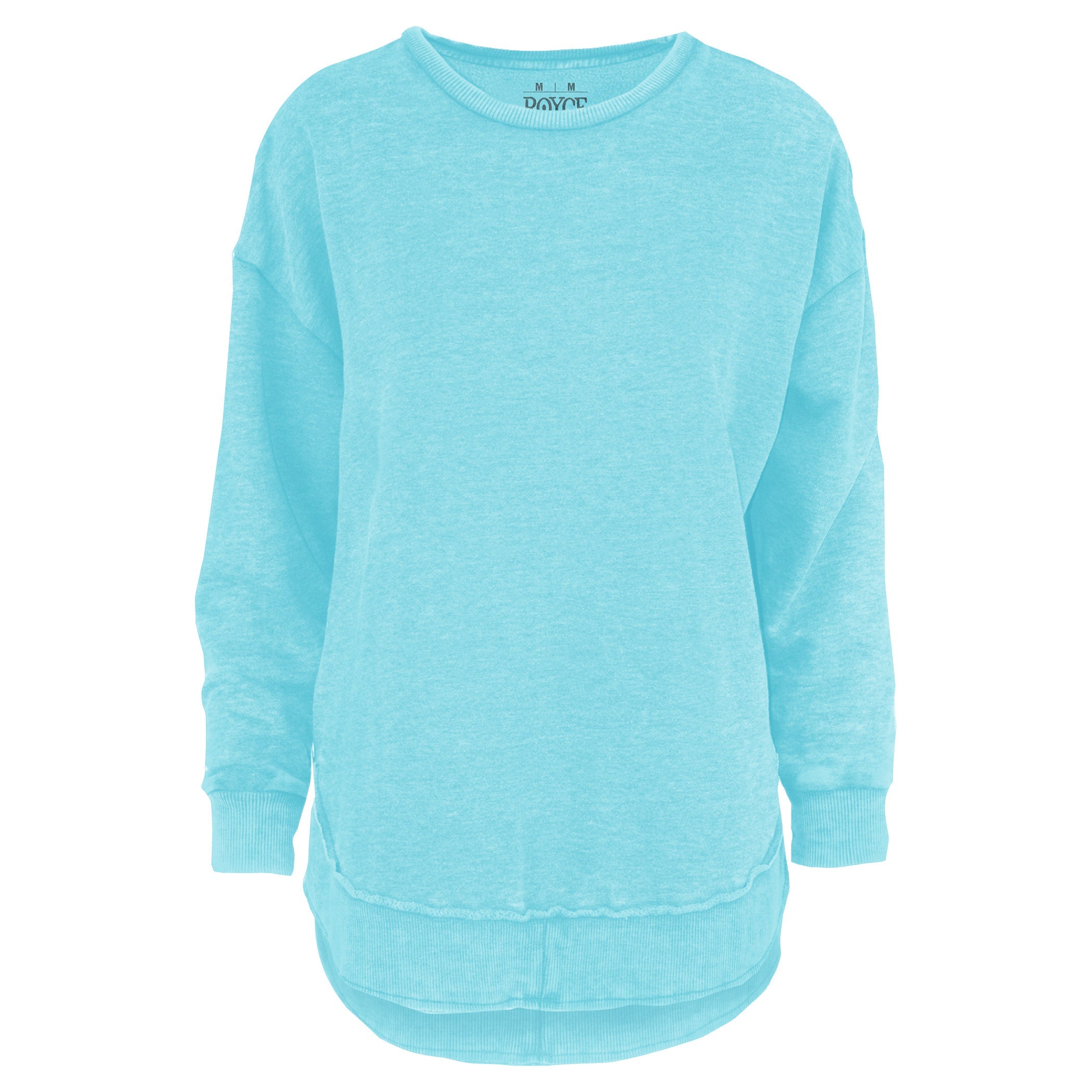 Kvinnor Poncho Fleece Med High-Low Kant Och Melange-Design