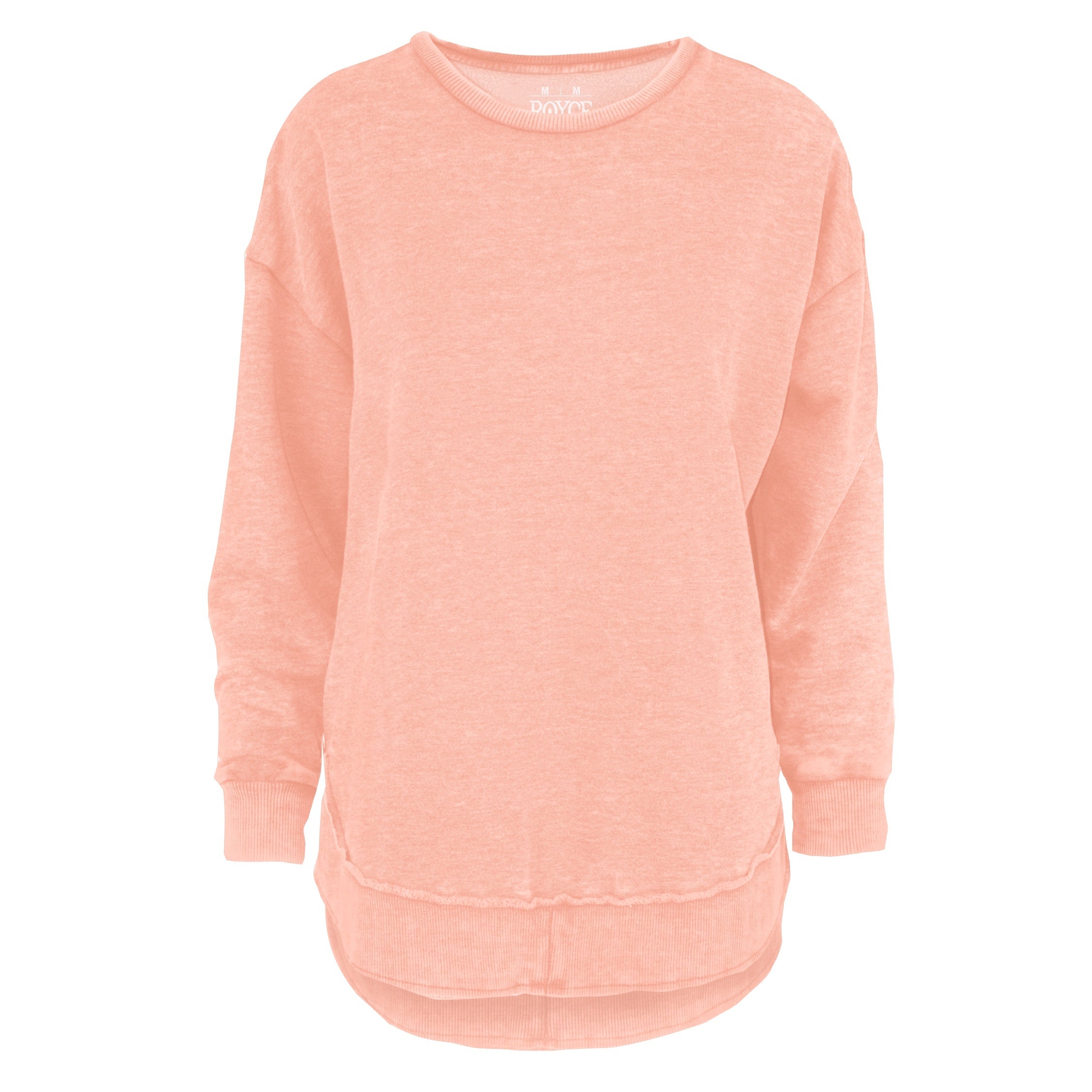 Kvinnor Poncho Fleece Med High-Low Kant Och Melange-Design