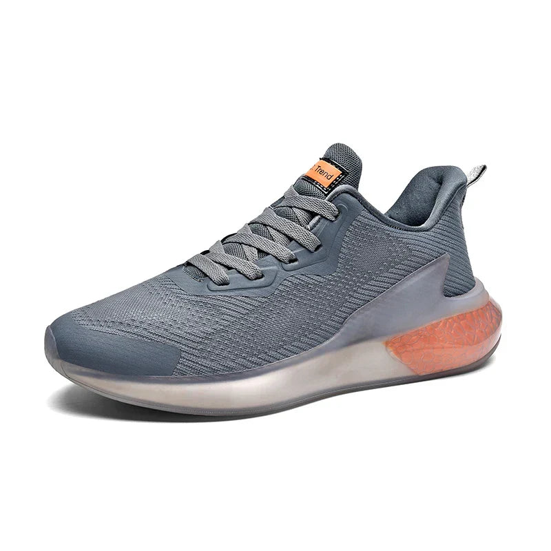 Herrsneakers Andningsbara Mesh-Detaljer, Dämpade Sular, Lätta