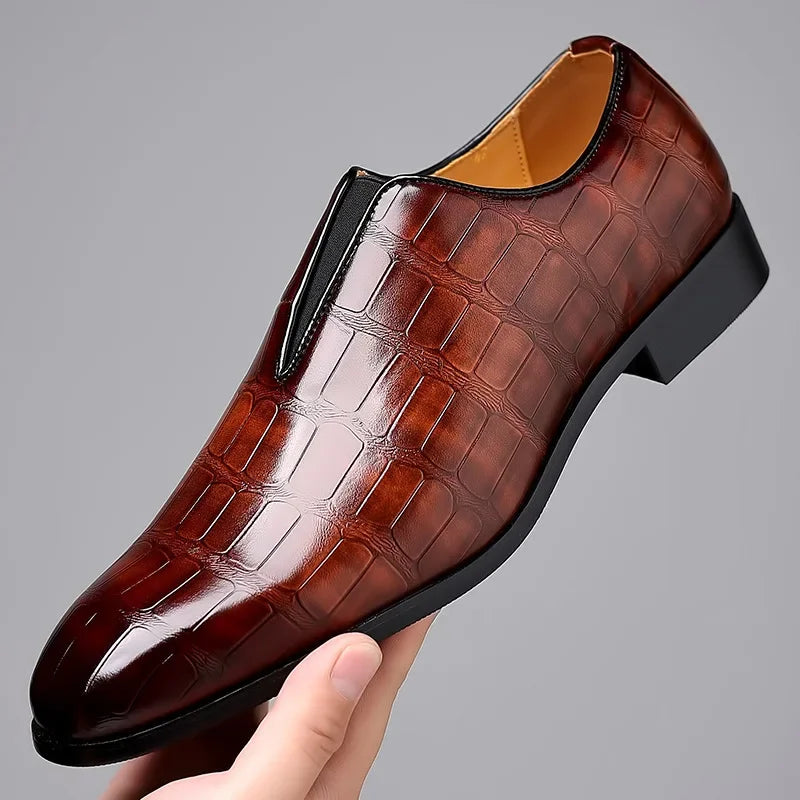 Herr Loafers Med Sömlös Design Och Dämpad Innersula