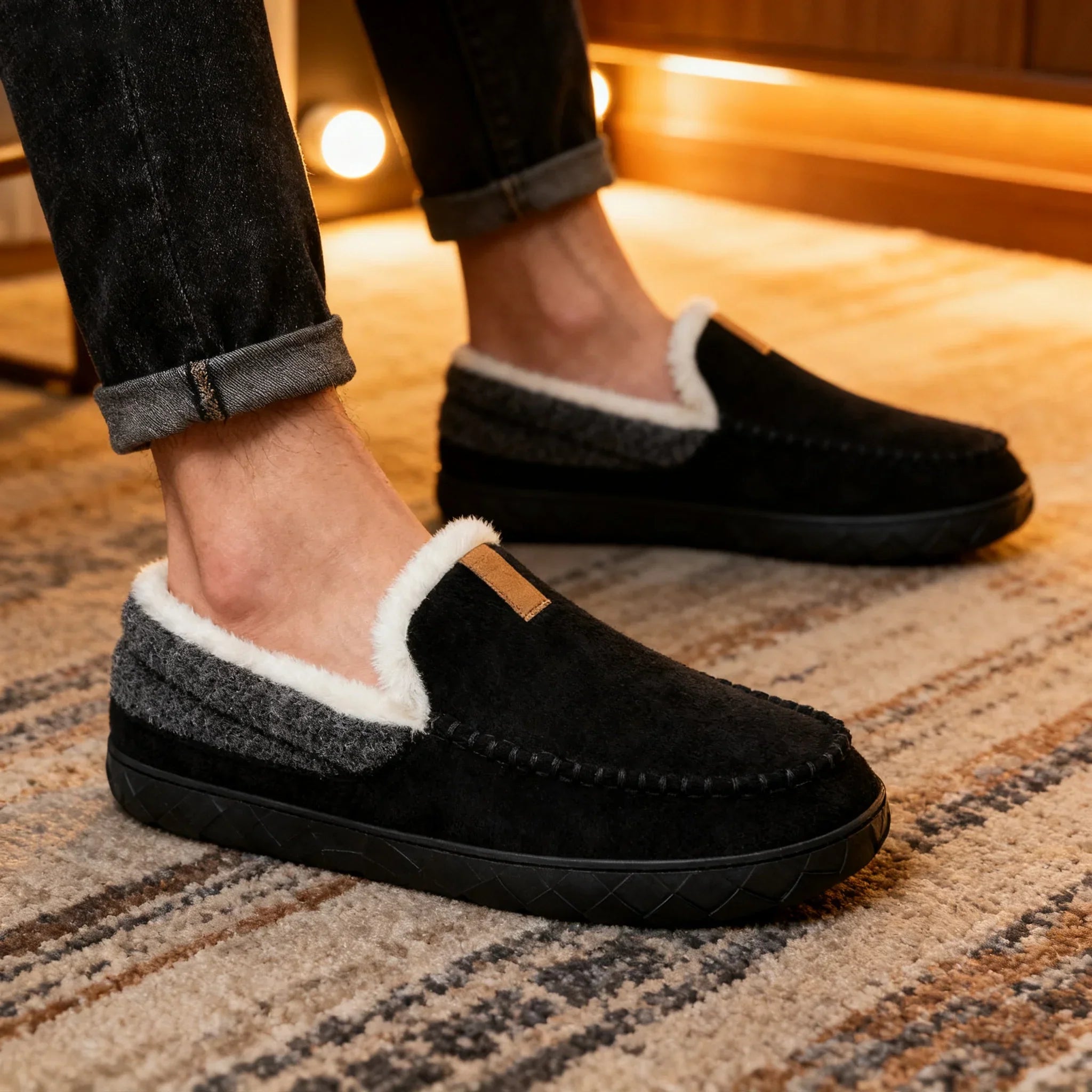 Herr Höst Loafers Med Plyschfoder EVA Halkfri Slip-On