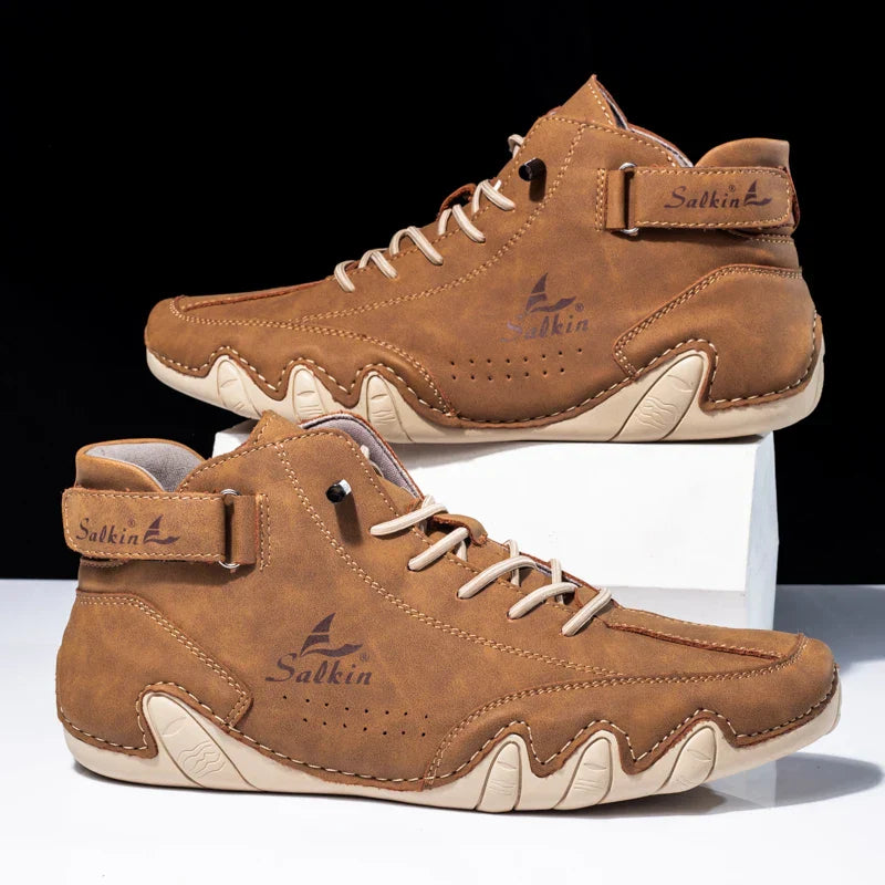 Herr Höga Sneakers Med Vågig Sula Och Sömmad Detalj