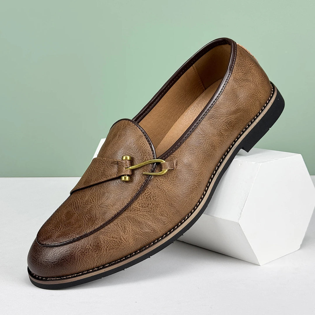 Herrloafers Slip-On Fishhook Accent Non-Slip