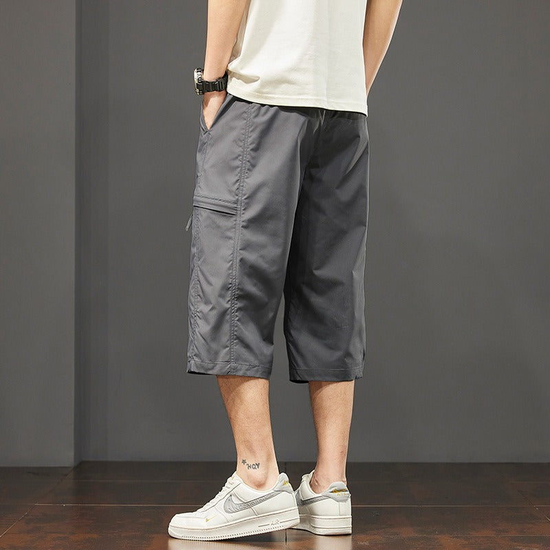 Herrshorts med cargomodell, multi-fickor och justerbar midja
