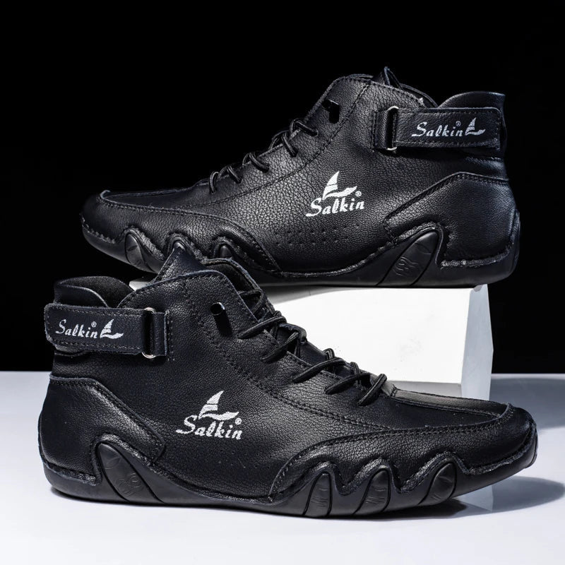 Herr Höga Sneakers Med Vågig Sula Och Sömmad Detalj