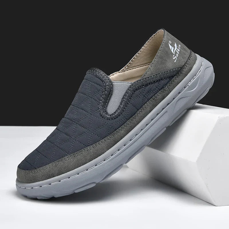 Herr Slip-On Loafers Quiltad Ovandel Elastiska Paneler Flexibel Sula