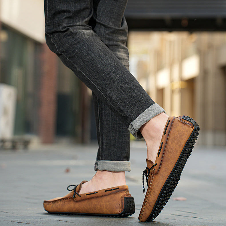 Herrloafers Slip-On Mockasin Gummisula