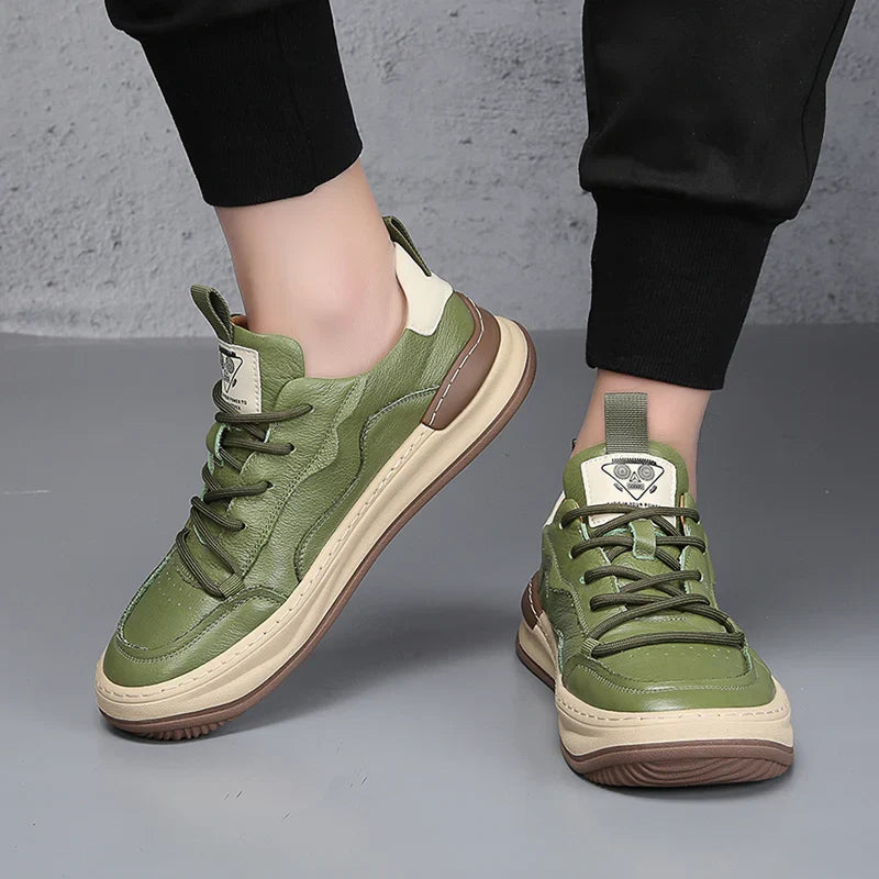 Herr Sneakers Med Dämpad Innersula Vadderad Krage Och Gummisula