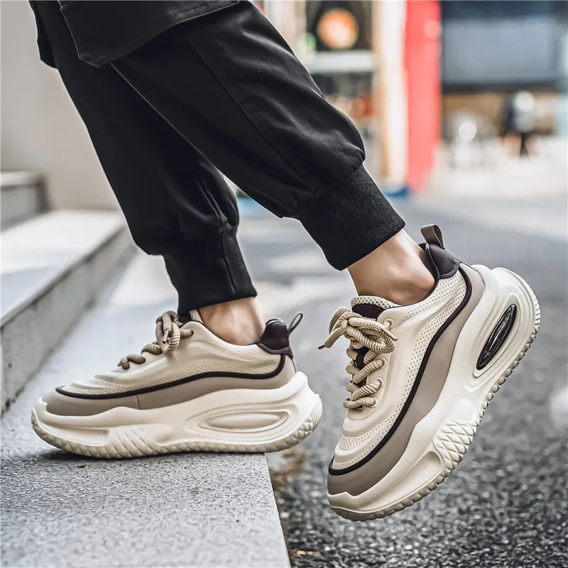 Herrsneakers Retro Mesh-Överdel Tjock Sula