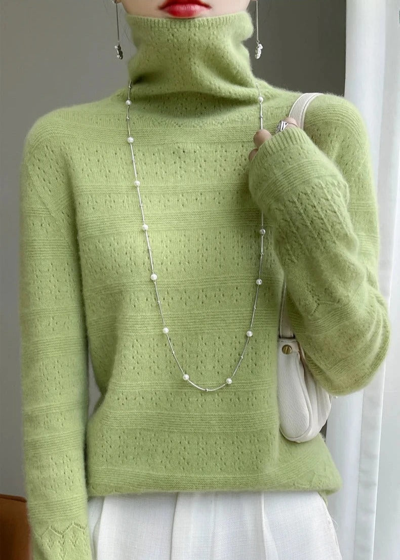 Damtröja Med Polotröja Och Subtilt Mönster