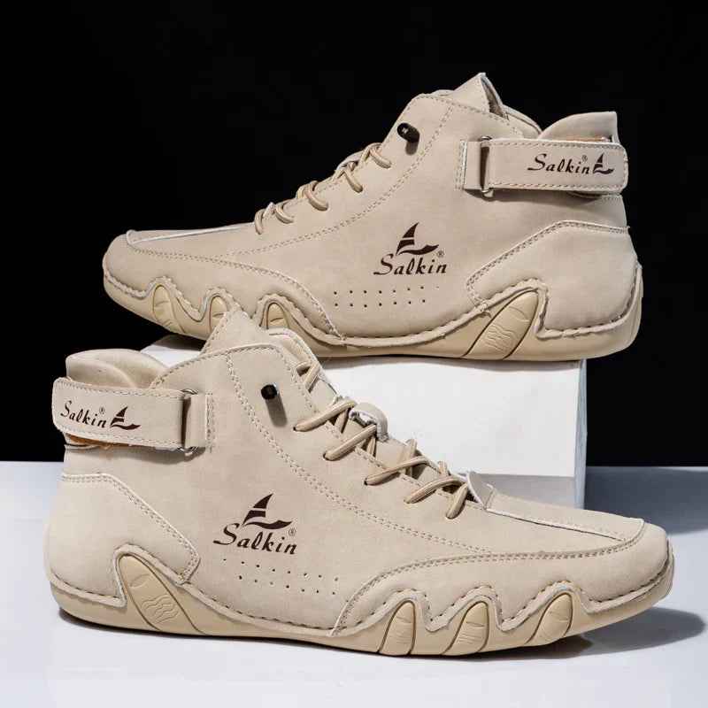 Herr Höga Sneakers Med Vågig Sula Och Sömmad Detalj