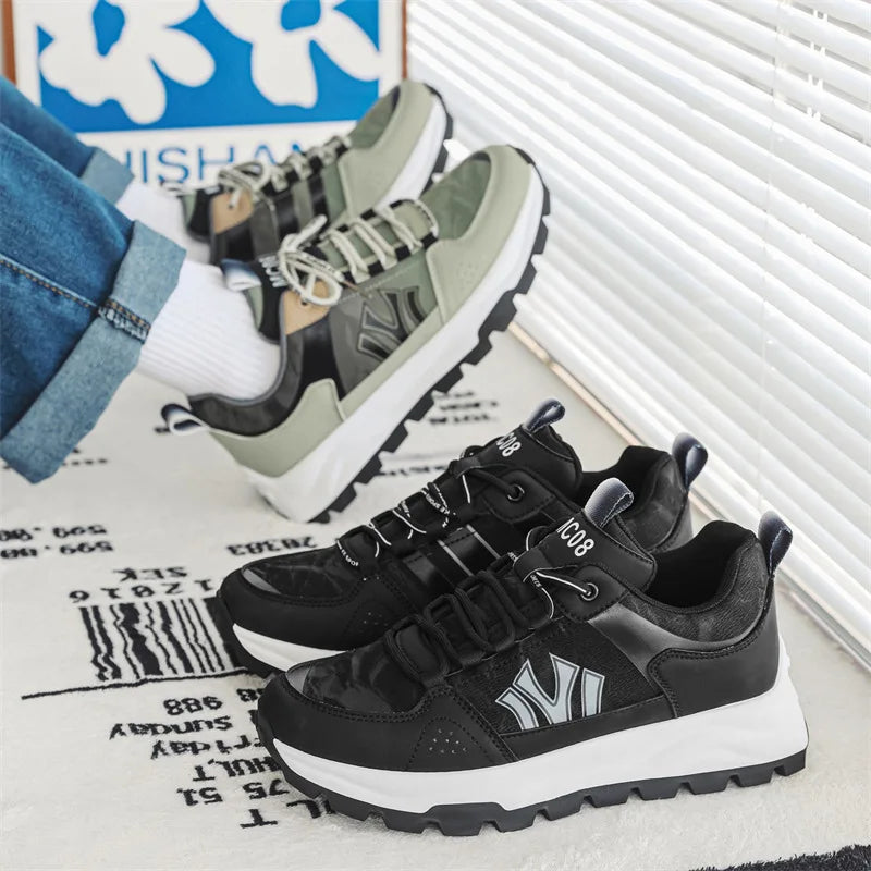 Herr Sneakers med Vadderad Innersula och Hållbar Yttersula
