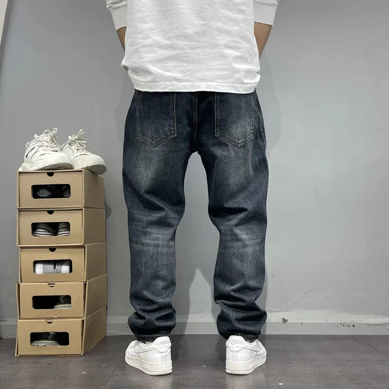 Herr Patchwork Jeans Cargofickor Tapered Passform