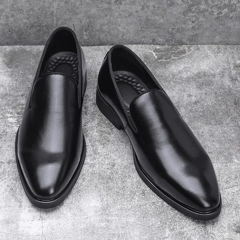 Herrloafers I Konstläder Med Vadderad Innersula Och Slätt Foder