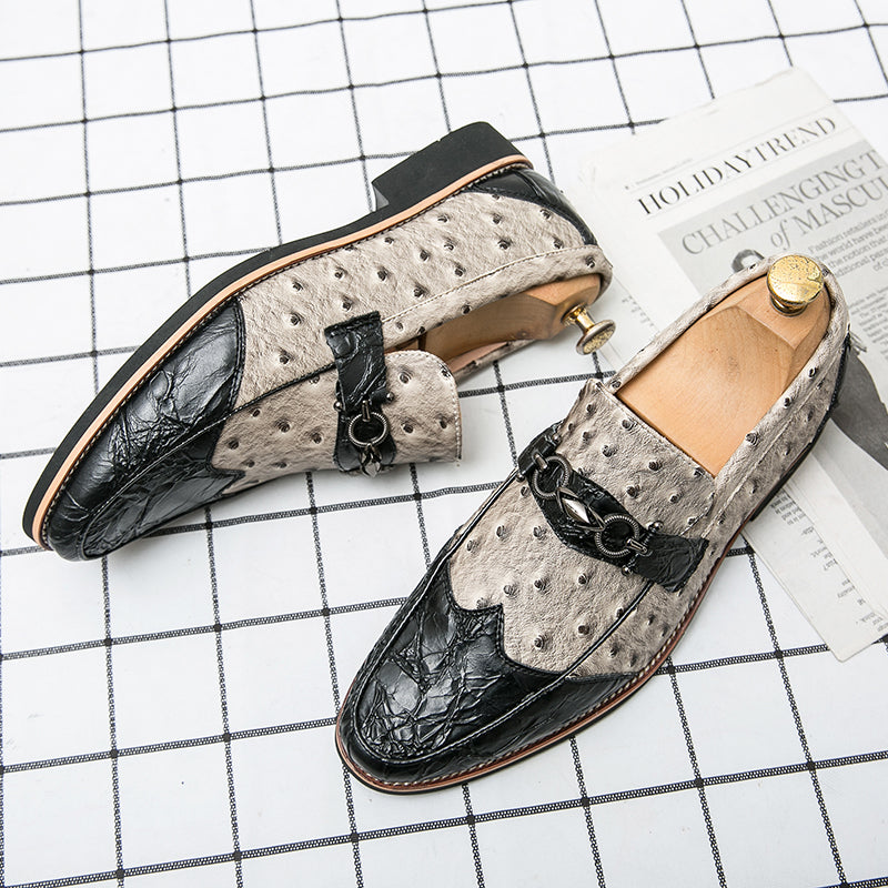 Herr Slip-On Loafers med Texturerad Ovandel