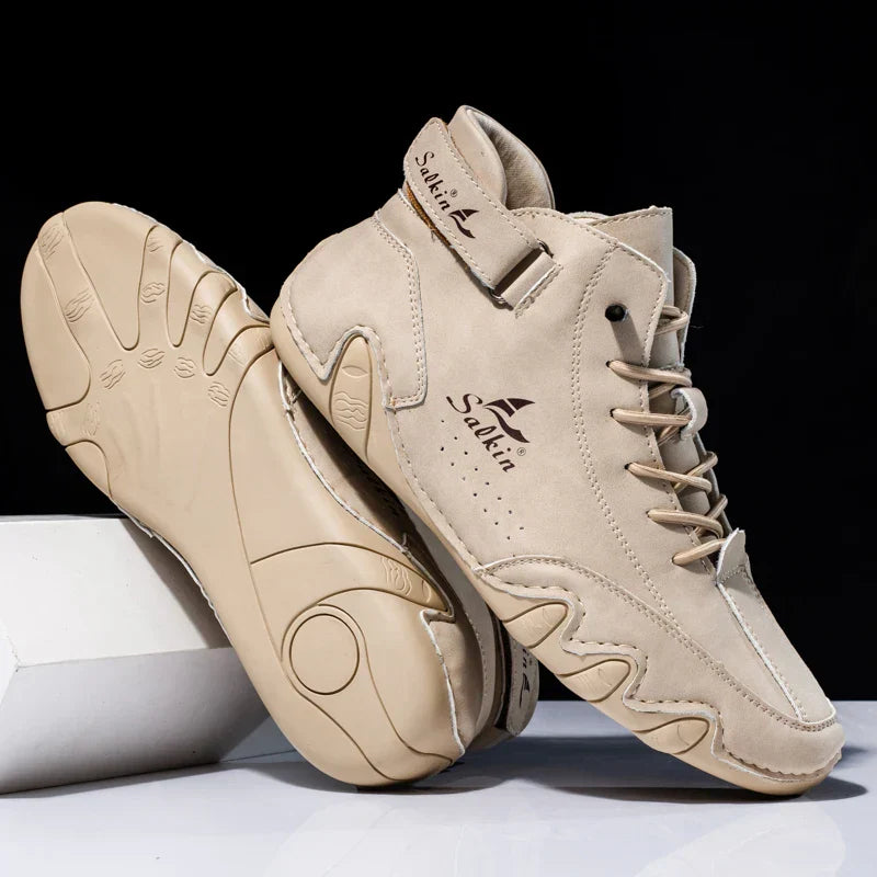 Herr Höga Sneakers Med Vågig Sula Och Sömmad Detalj