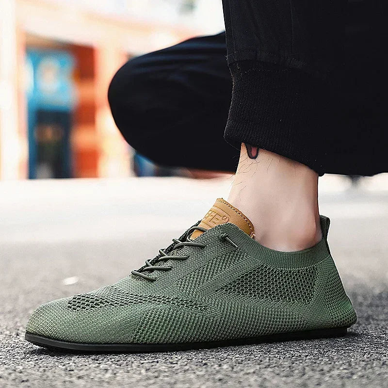 Herr Andningsbara Mesh Sneakers Snörning Lätta Casual Skor