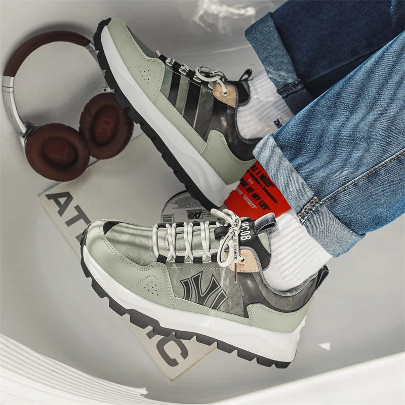 Herr Sneakers med Vadderad Innersula och Hållbar Yttersula